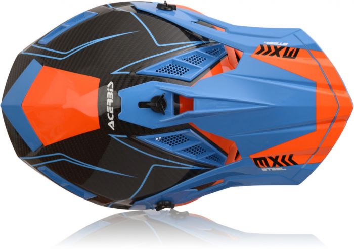 Шлем Acerbis Steel Carbon Orange/Blue