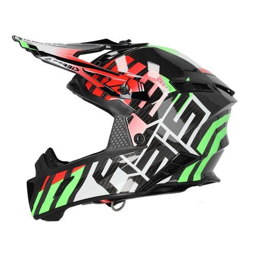 Шлем Acerbis STEEL CARBON 22-06 Green/Red