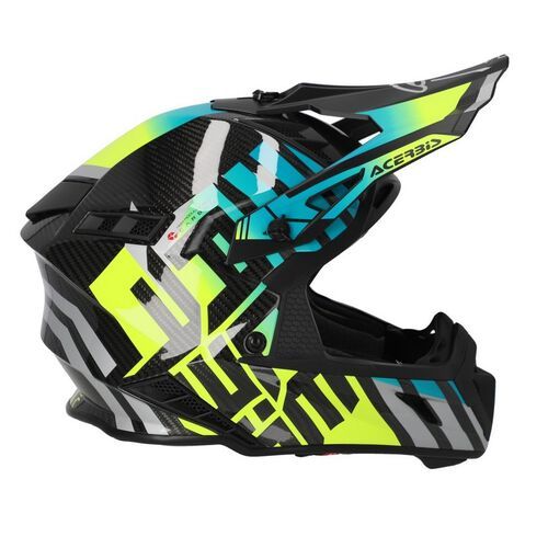 Шлем Acerbis STEEL CARBON 22-06 Light Blue/Fluo Yellow