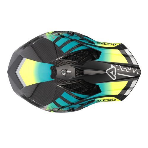 Шлем Acerbis STEEL CARBON 22-06 Light Blue/Fluo Yellow