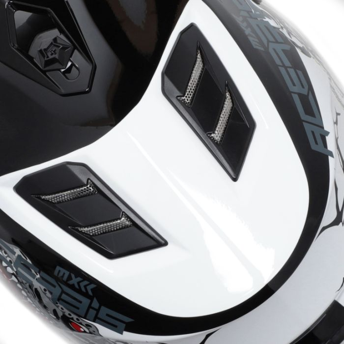 Мотошлем детский кроссовый Acerbis Profile Junior White/Black