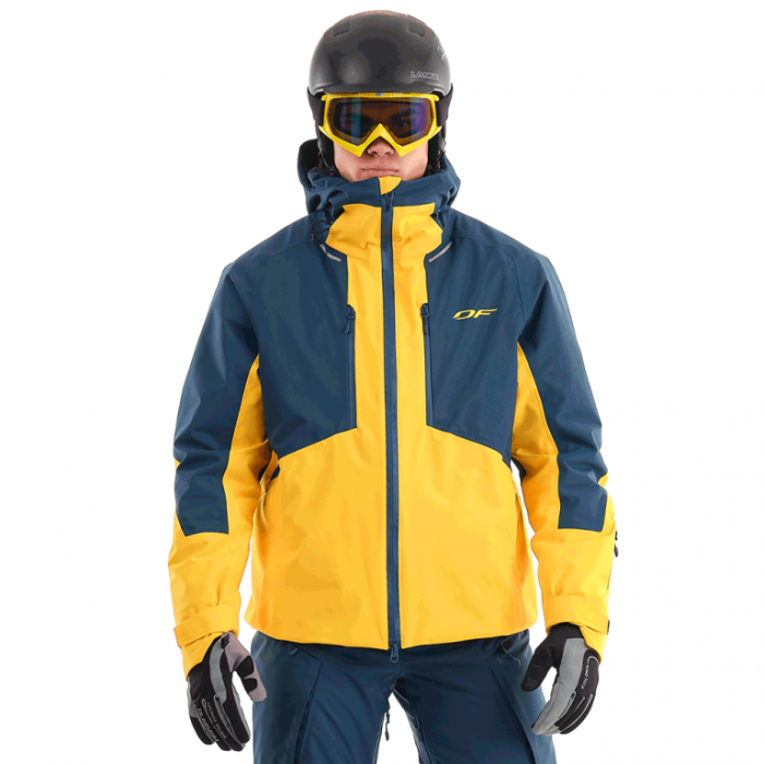 Куртка горнолыжная утепленная Dragonfly Gravity Premium Man Yellow-Dark Ocean