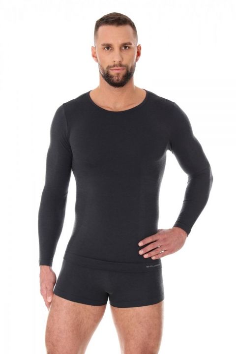 Термобелье Футболка мужская дл.рукав Brubeck Comfort Wool Графит