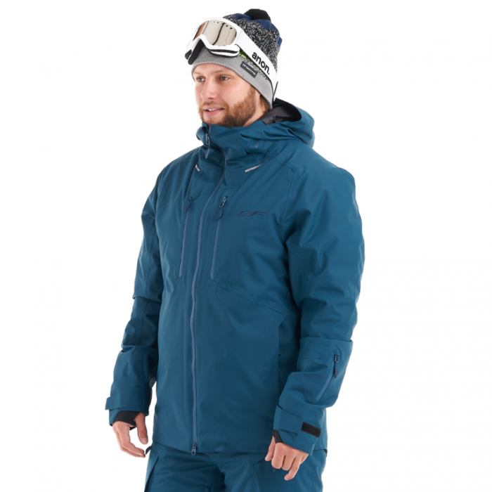 Куртка горнолыжная утепленная Dragonfly Gravity Premium Man Gray-Dark Ocean