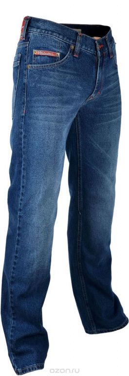 Мотоджинсы с кевларом Starks Python slim fit Stonewash синий потертый