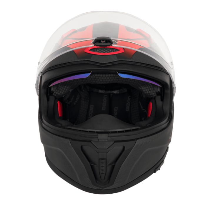 Мотошлем Beon B-500 Carbon Matt Carbon/Black/Red