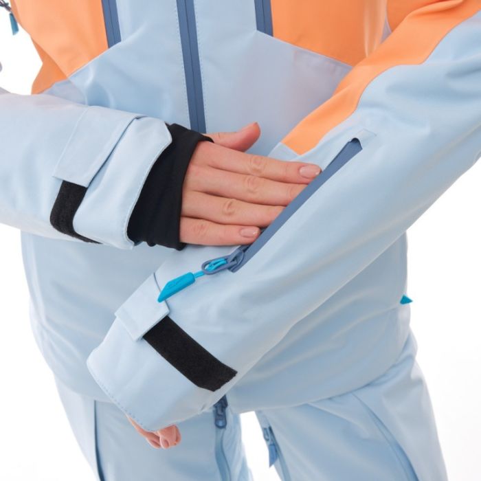Куртка горнолыжная утепленная Dragonfly Gravity Woman Mock Orange - Light Blue