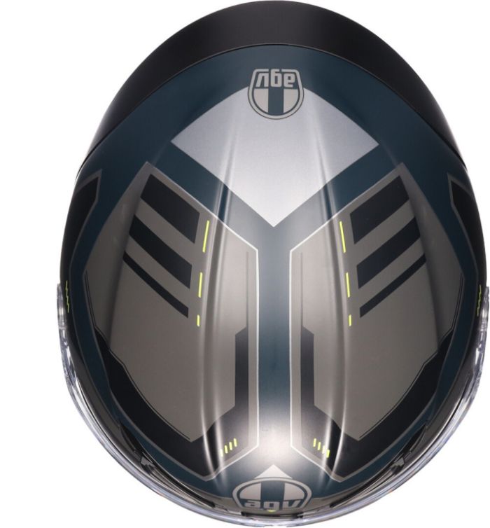 Мотошлем AGV K-6 S Enhance Matt Grey/yellow Fluo