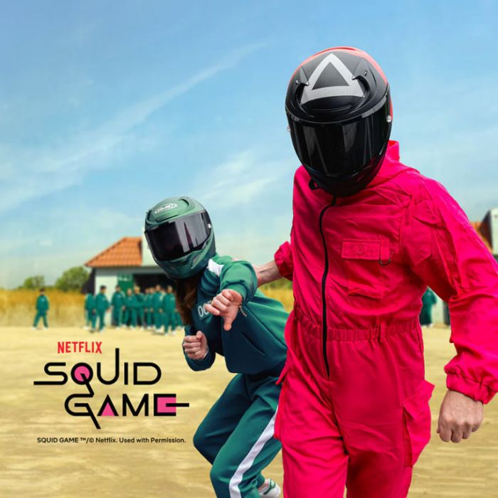 Шлем интеграл HJC RPHA12 SQUID GAME NETFLIX MC1SF