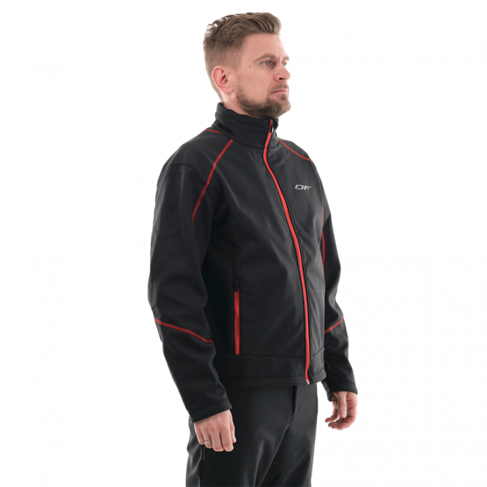 Куртка Dragonfly Explorer Black-Red мужская Softshell