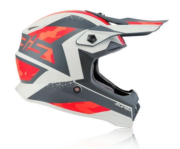 Шлем Детский Acerbis Impact Steel kid, красный/серый