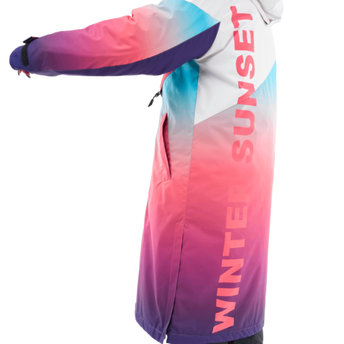 Плащ зимний Dragonfly Race Coat Winter Sunset Woman Coral - Blue
