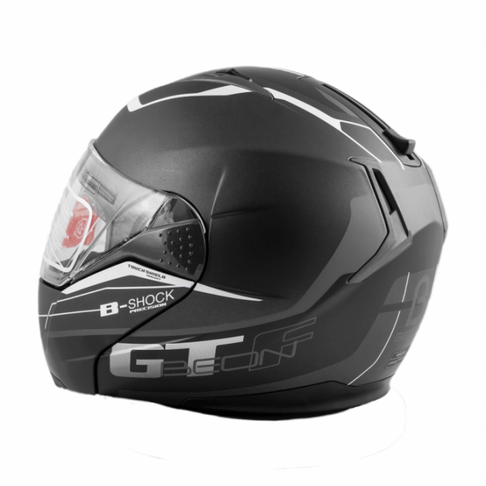 Шлем Beon B-700 matt grey/black white