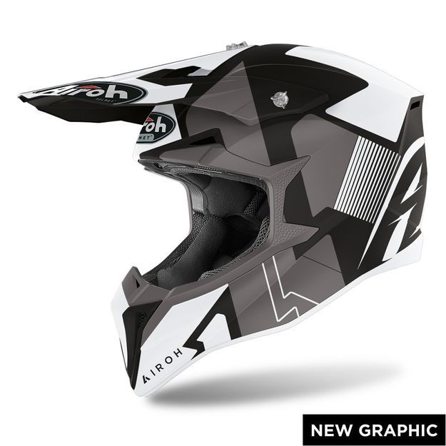 Шлем кроссовый Airoh Wraap Raze Black Matt