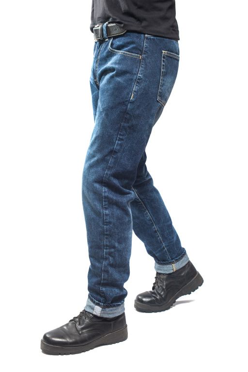 Мотоджинсы EF56 SAMURAI Comfort fit Синий, Enzim wash