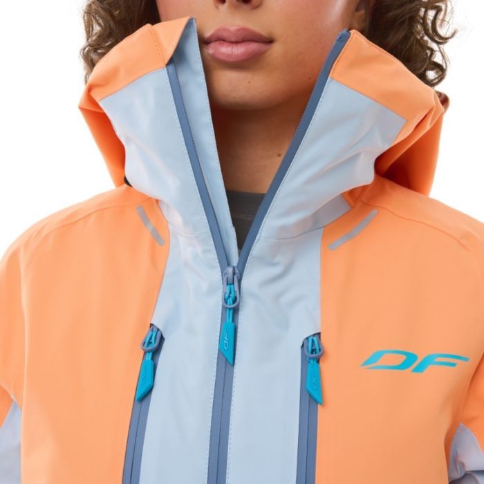Куртка горнолыжная утепленная Dragonfly Gravity Woman Mock Orange - Light Blue