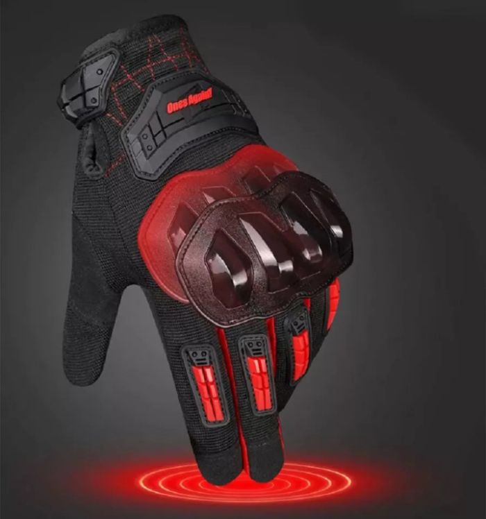 Перчатки текстильные Ones Again Peak 1.0, black-red