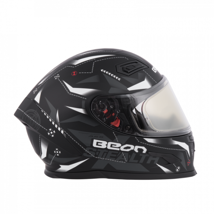 Шлем Beon B-503 matt black/white
