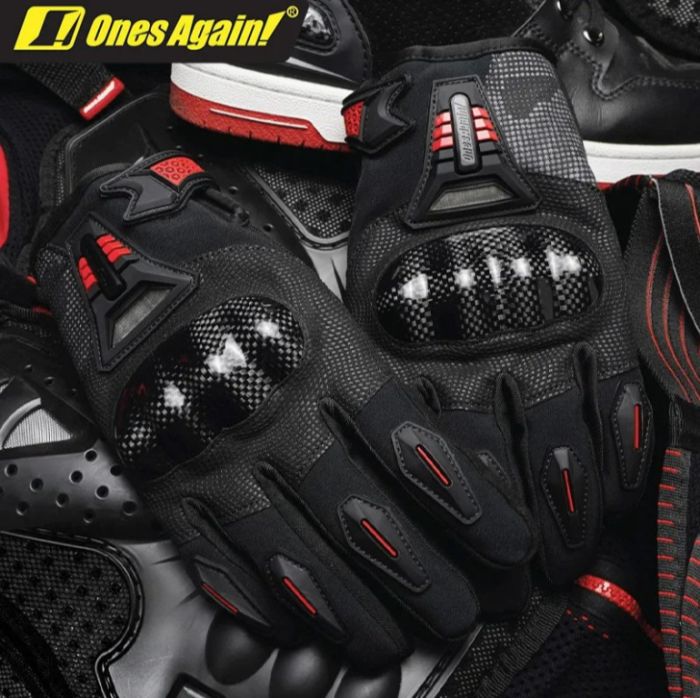 Перчатки Ones Again MG-07P-CF, black-red