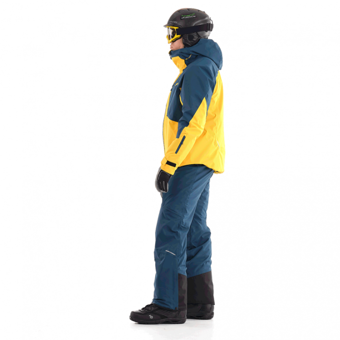 Куртка горнолыжная утепленная Dragonfly Gravity Premium Man Yellow-Dark Ocean