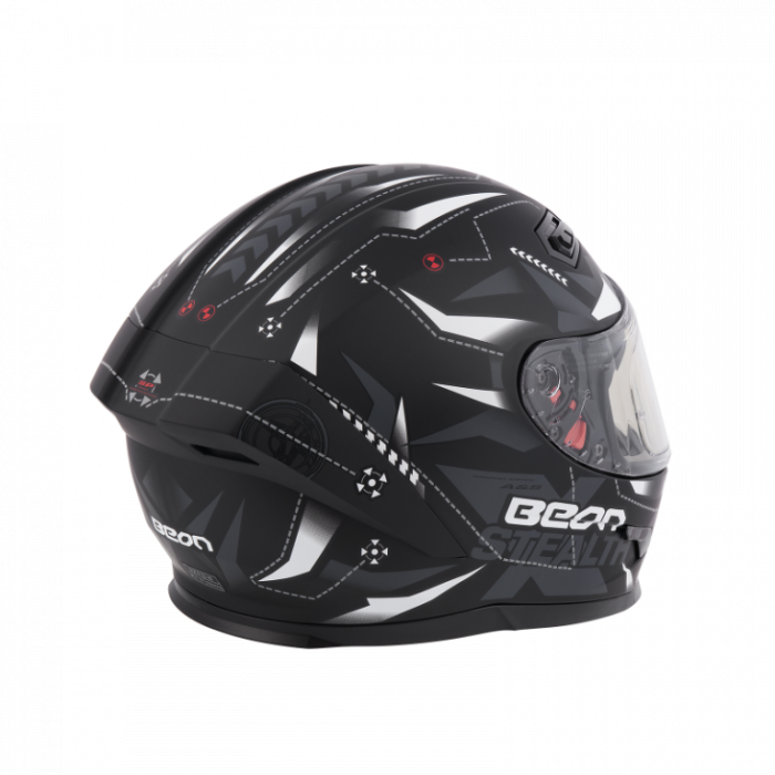 Шлем Beon B-503 matt black/white