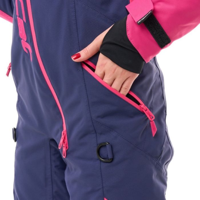 Снегоходный Утепленный комбинезон Dragonfly Extreme Woman Dark Blue - Pink Cat
