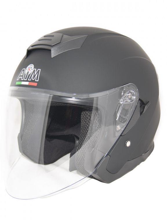 Мотошлем открытый AiM JK526 Black Matt
