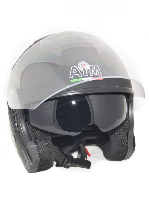 Мотошлем открытый AiM JK526 Black Matt