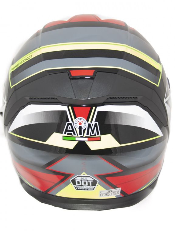 Мотошлем открытый AiM JK526 Red/Grey/Black