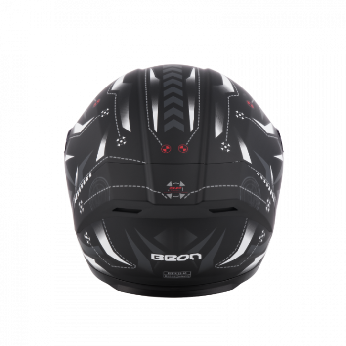 Шлем Beon B-503 matt black/white