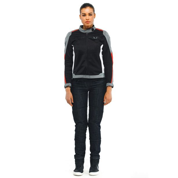 Куртка жен. DAINESE HYDRA FLUX 2 AIR LADY D-DRY BLACK/CHARCOAL-GRAY/LAVA-RED