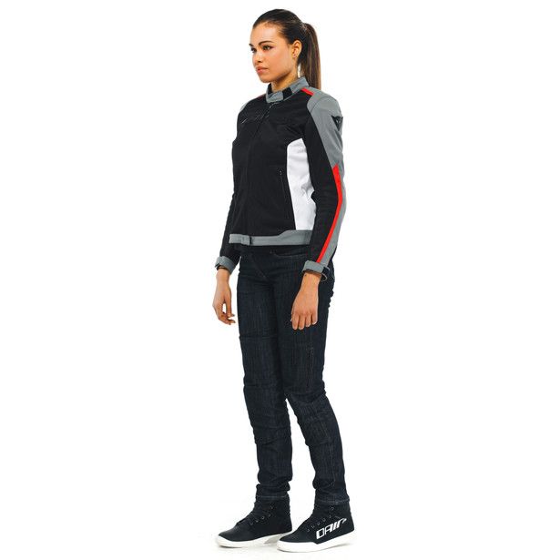 Куртка жен. DAINESE HYDRA FLUX 2 AIR LADY D-DRY BLACK/CHARCOAL-GRAY/LAVA-RED