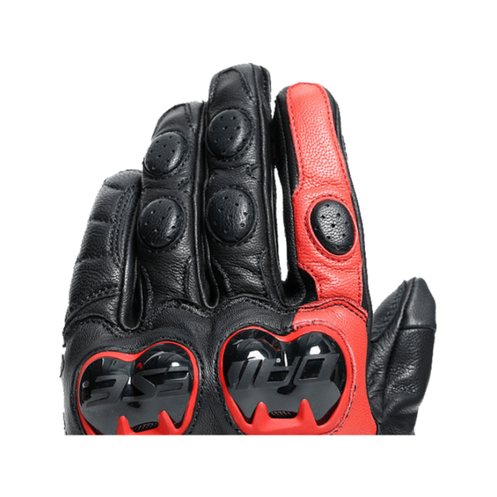 Перчатки кожаные Dainese Impeto Black-lava-red