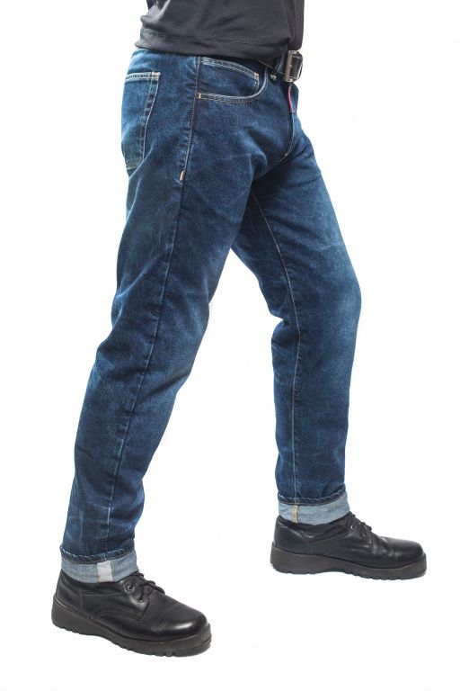 Мотоджинсы EF56 SAMURAI Comfort fit Синий, Enzim wash