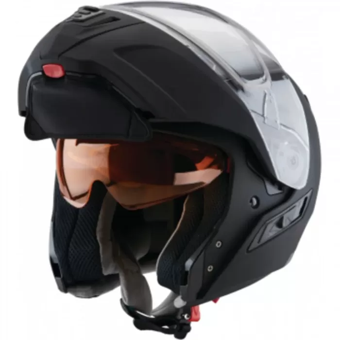 Шлем снегоходный ZOX Condor, стекло с электроподогревом Черный мат