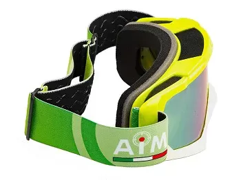 Очки кроссовые (PRO) 157-950 AiM Green-White Glossy