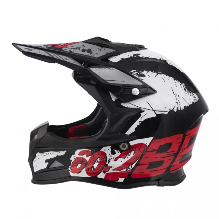 Шлем Beon B-602 BLACK WHITE RED
