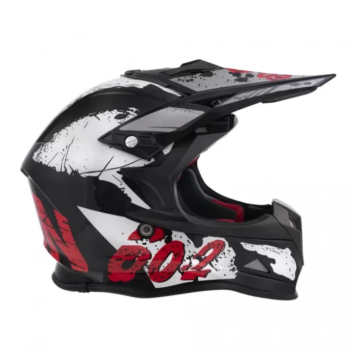 Шлем Beon B-602 BLACK WHITE RED