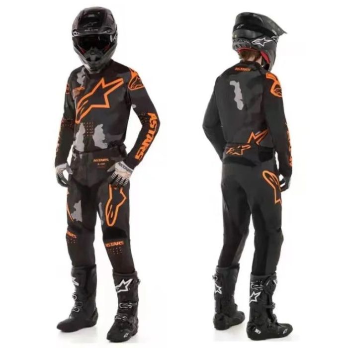 Детский комплектдля мотокросса Replica Alpinestars черный/камо/оранжевый