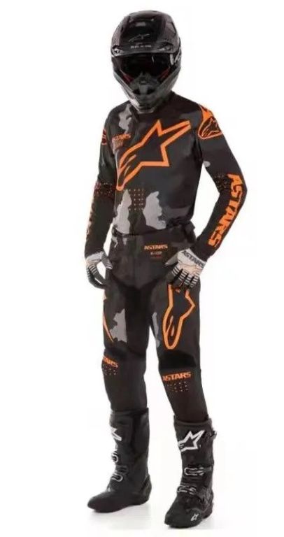 Комплект для мотокросса Replica Alpinestars серый/камо/оранжевый