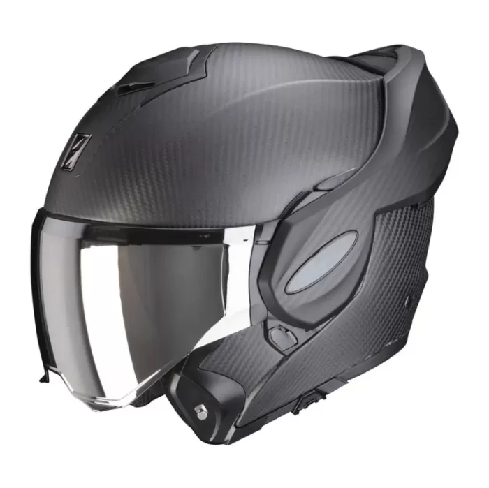 Мотошлем SCORPION EXO EXO-TECH EVO CARBON SOLID Черный Матовый
