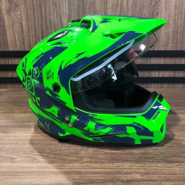 Шлем детский AiM JK802Y Green/Blue
