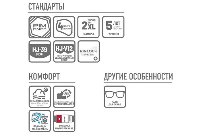 Мотошлем открытый HJC RPHA31 Pearl White