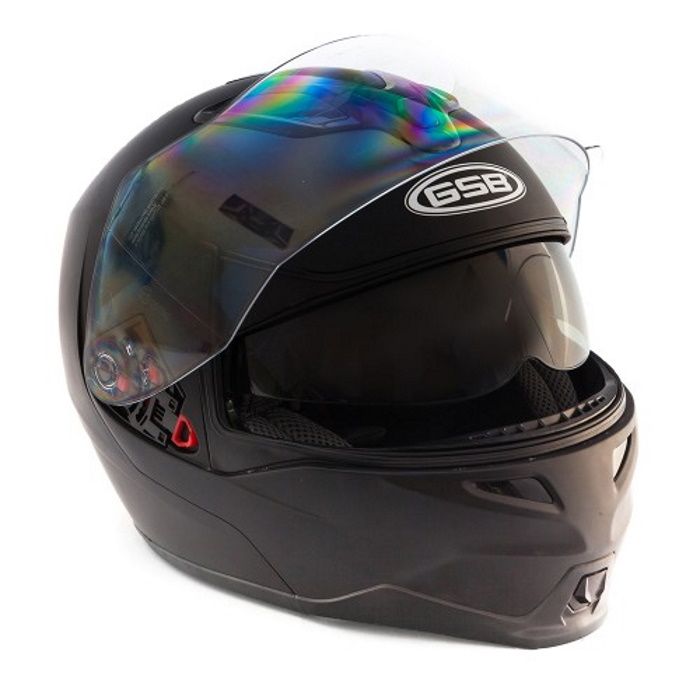 Шлем модуляр с солнцезащитными очками GSB G-339 Black Matt