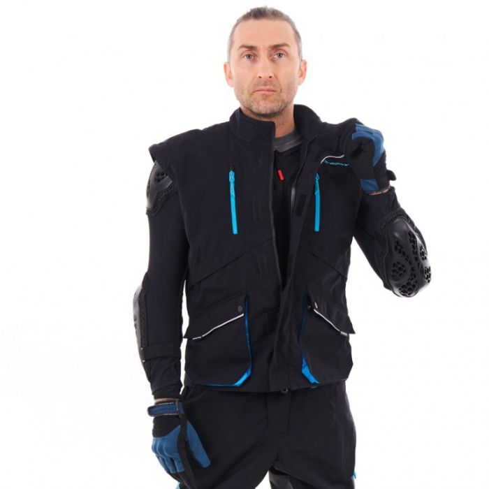 Куртка Эндуро Dragonfly FREERIDE DF Black - Blue 2023