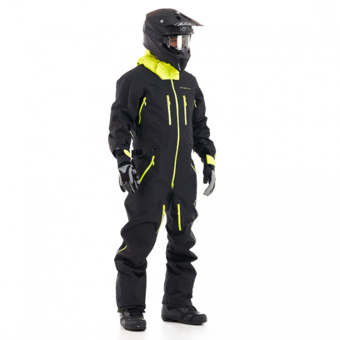 Снегоходный комбинезон Dragonfly SuperLight 3L MAN Dark Black-Yellow Fluo