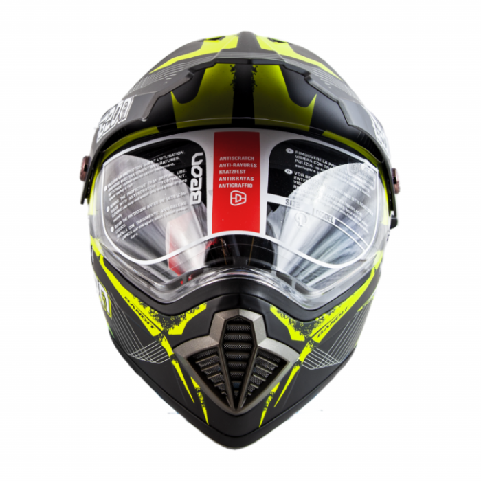 Шлем Beon B-600 Mat Black/yellow
