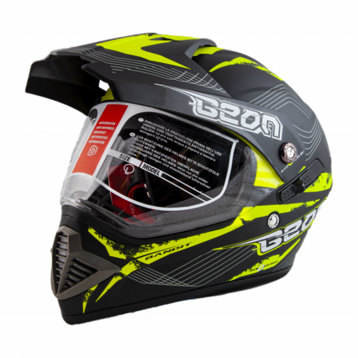 Шлем Beon B-600 Mat Black/yellow