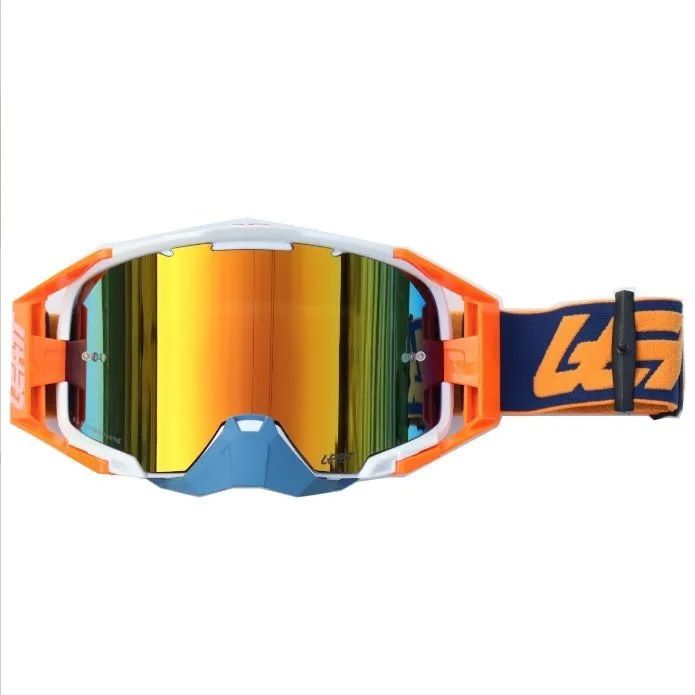 Маска Leatt Replica Velocity 6.5 White-Orange-Blue gold lens