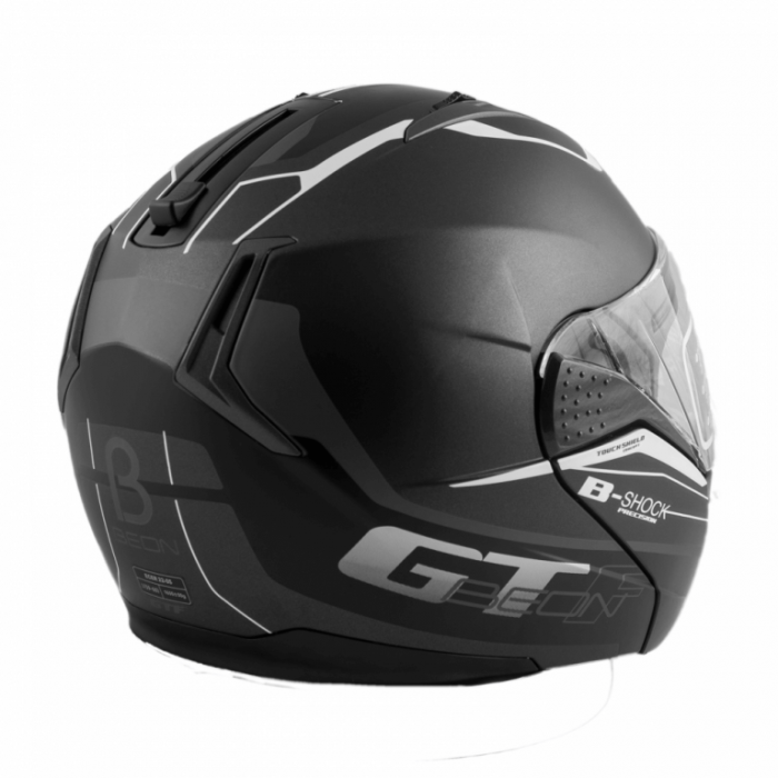 Шлем Beon B-700 matt grey/black white